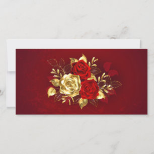 Cartes Pour Fêtes Annuelles Trois Roses de bijoux