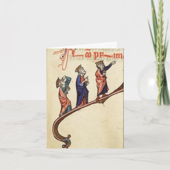 Cartes Pour Fêtes Annuelles Trois sages après l'étoile de Noël (Devant)