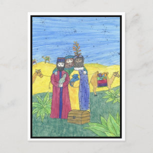 Cartes Pour Fêtes Annuelles Trois sages hommes