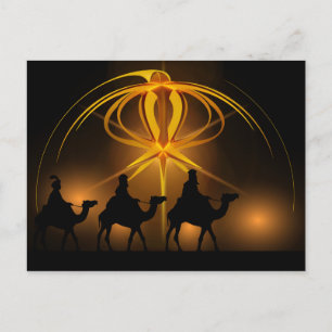 Cartes Pour Fêtes Annuelles Trois sages hommes et l'Avent Star Joyeux Noël