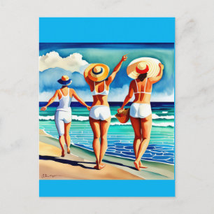 Cartes Pour Fêtes Annuelles Trois sur la plage
