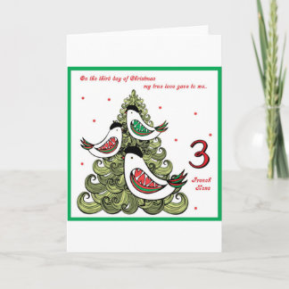 Cartes Pour Fêtes Annuelles Troisième jour de Noël