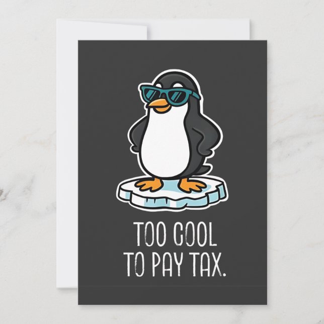 Cartes Pour Fêtes Annuelles Trop Cool pour payer la taxe contre Trump (Devant)