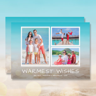 Cartes Pour Fêtes Annuelles Tropical Beach Christmas Photo Holiday Card