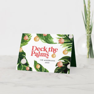 Cartes Pour Fêtes Annuelles Tropical Christmas moderne palm botanique élégant 