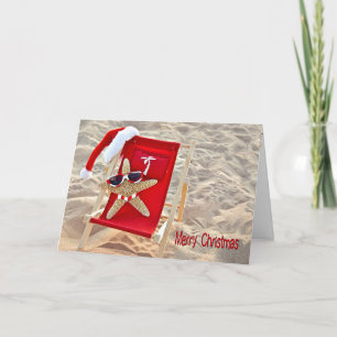 Cartes Pour Fêtes Annuelles Tropical Christmas Père Noël Starfish