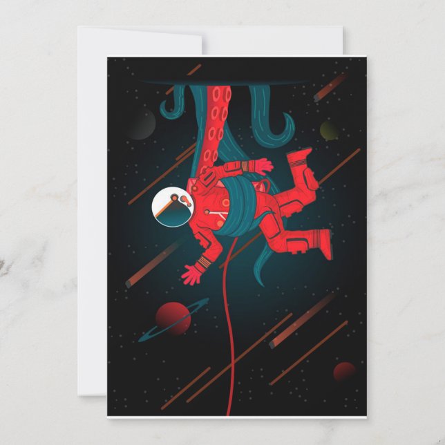 Cartes Pour Fêtes Annuelles  Trou Octopu  (Devant)