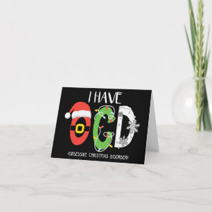 Cartes Pour Fêtes Annuelles Trouble de Noël Obsessionnel de l'OCD   XMAS amusa