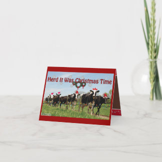 Cartes Pour Fêtes Annuelles Troupeau c'était Noël2 Modifier