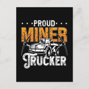 Cartes Pour Fêtes Annuelles Trucker minier Trucker Trucker mine de charbon Tru