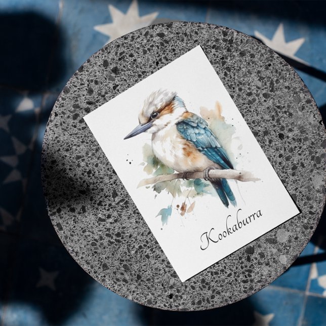 Cartes Pour Fêtes Annuelles True Blue Kookaburra, personnalisé (Créateur téléchargé)