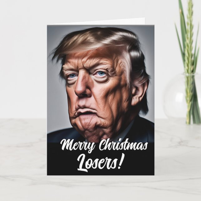 Cartes Pour Fêtes Annuelles Trump amusant "Joyeux perdant de Noël" (Devant)