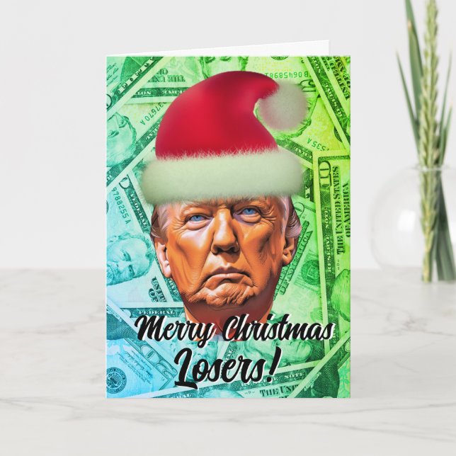 Cartes Pour Fêtes Annuelles Trump amusant "Joyeux perdant de Noël" (Devant)