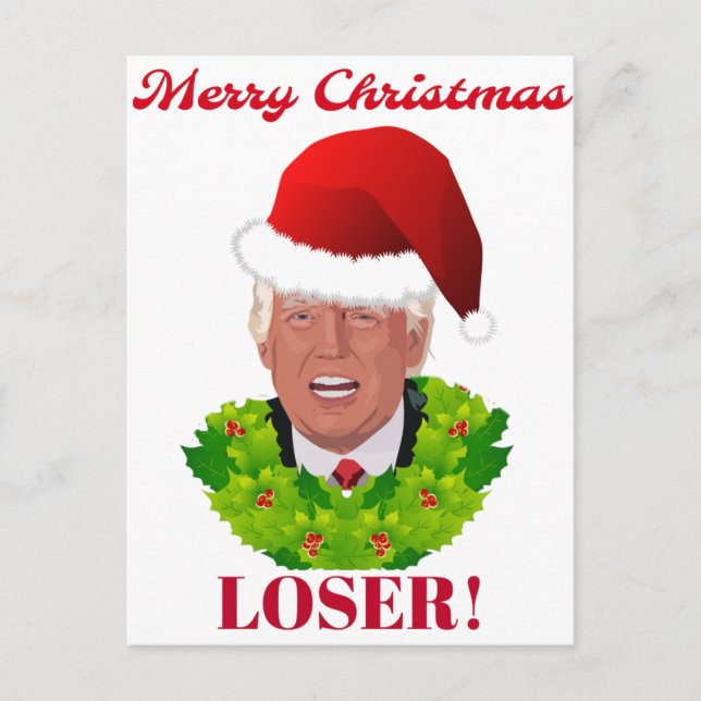 Cartes Pour Fêtes Annuelles Trump amusant "Joyeux perdant de Noël" (Devant)