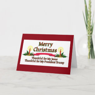 Cartes Pour Fêtes Annuelles Trump de Noël patriotique