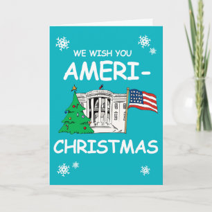 Cartes Pour Fêtes Annuelles Trump et Hillary vous souhaitent Ameri-Christmas