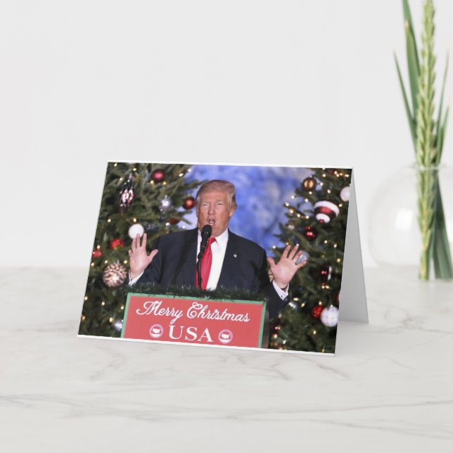 Cartes Pour Fêtes Annuelles Trump Noël (Devant)
