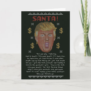 Cartes Pour Fêtes Annuelles Trump on Santa! Taking Our American Jobs.