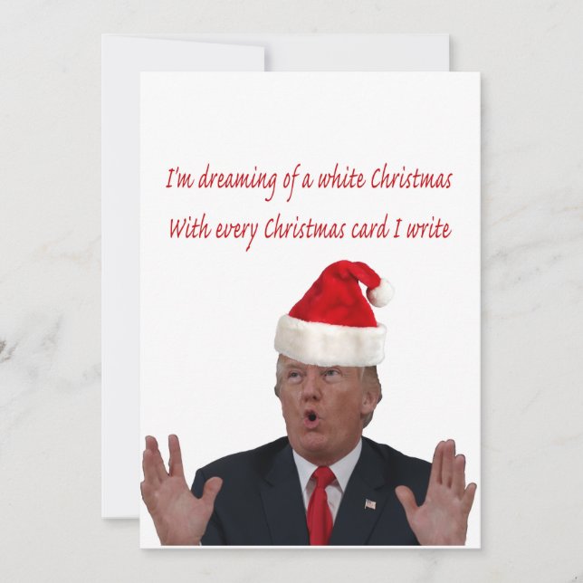 Cartes Pour Fêtes Annuelles Trump, rêve d'un Noël blanc (Devant)