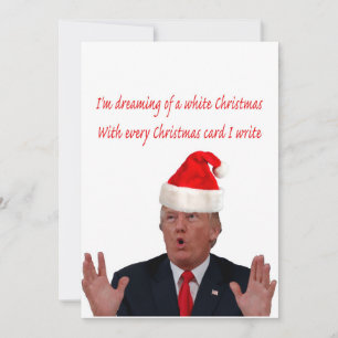 Cartes Pour Fêtes Annuelles Trump, rêve d'un Noël blanc