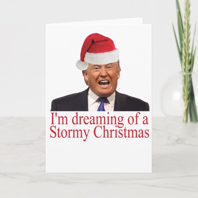Cartes Pour Fêtes Annuelles Trump, rêve d'un Noël orageux (Devant)
