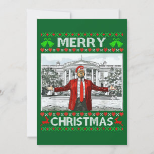 Cartes Pour Fêtes Annuelles Trump Santa Hat Trump Joyeux Noël Vilains Noël