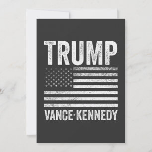 Cartes Pour Fêtes Annuelles Trump Vance Kennedy Election 2024 - Drapeau améric