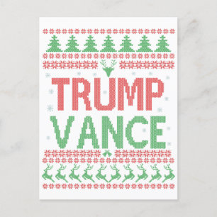 Cartes Pour Fêtes Annuelles Trump Vance Républicain Moche Noël Sweater Noël