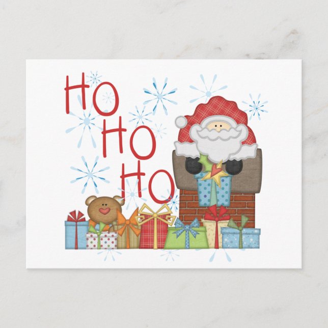 Cartes Pour Fêtes Annuelles Tshirts et cadeaux père Noël Ho Ho Ho (Devant)