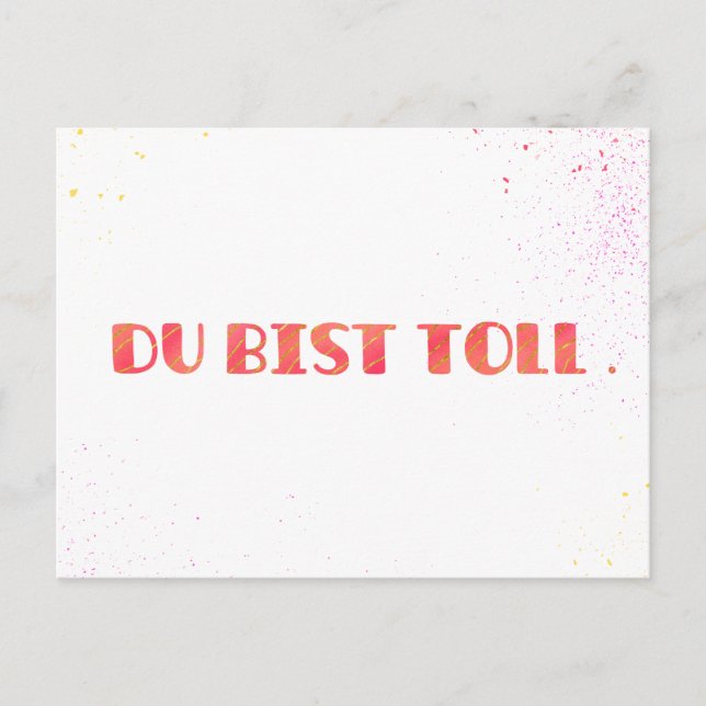 Cartes Pour Fêtes Annuelles *Tu es génial. (Devant)