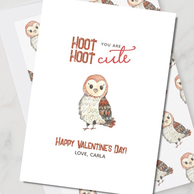 Cartes Pour Fêtes Annuelles Tu es joli hibou Saint-Valentin (Créateur téléchargé)