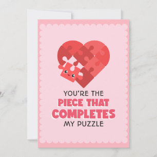 Cartes Pour Fêtes Annuelles Tu Es La Pièce Qui Me Rend Entier