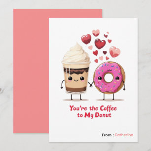 Cartes Pour Fêtes Annuelles Tu es le café à mon beignet, drôle de Saint-Valent