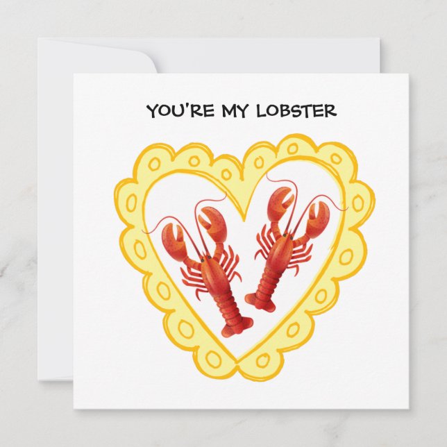 Cartes Pour Fêtes Annuelles Tu es mon homard (Devant)