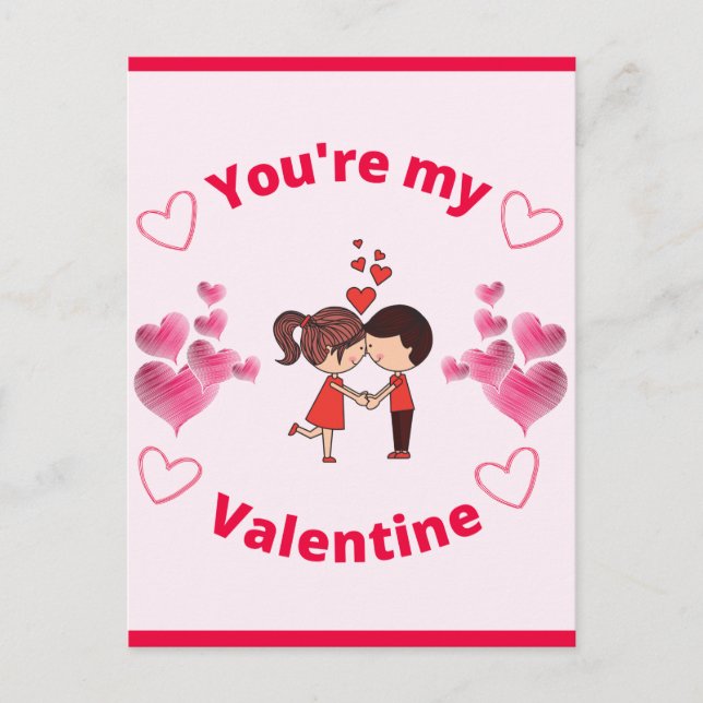 Cartes Pour Fêtes Annuelles Tu es mon Valentin   (Devant)