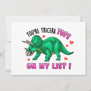 Cartes Pour Fêtes Annuelles Tu es Tricera Tops Drôle de dinosaure pour la Sain