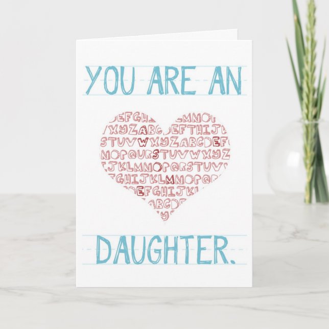 Cartes Pour Fêtes Annuelles 'Tu es une fille géniale' Valentine (Devant)