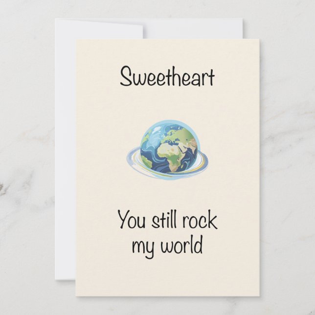 Cartes Pour Fêtes Annuelles Tu fais tourner mon monde (Devant)