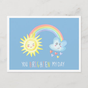 Cartes Pour Fêtes Annuelles Tu illumines Mon Jour Rainbow Kids Valentine