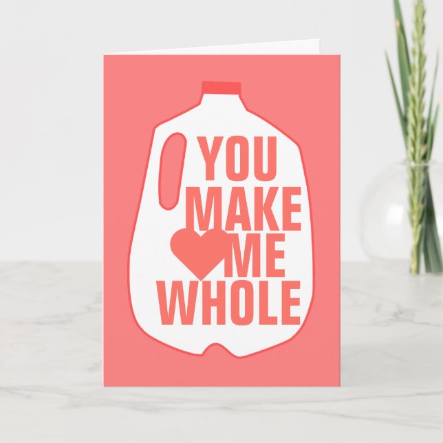 Cartes Pour Fêtes Annuelles Tu Me Fais Entier (Devant)