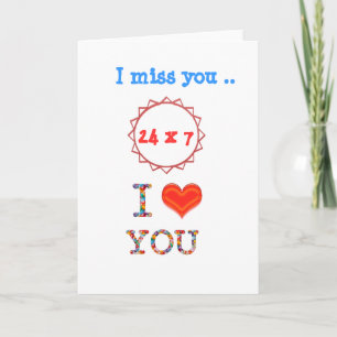 Cartes Pour Fêtes Annuelles Tu me manque - un cadeau d'impact de l'expression