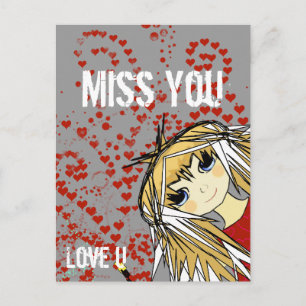 Cartes Pour Fêtes Annuelles Tu me manques - Je t'aime Saint-Valentin