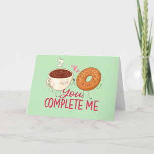Cartes Pour Fêtes Annuelles Tu me parles mignonne Donut drôle Saint Valentin