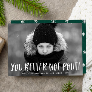 Cartes Pour Fêtes Annuelles Tu Veux Mieux Ne Pas Tire Photo Vert