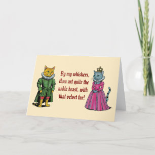 Cartes Pour Fêtes Annuelles Tudor Cats Valentine Histoire romantique