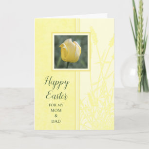 Cartes Pour Fêtes Annuelles Tulipes Joyeux Pâques maman et papa