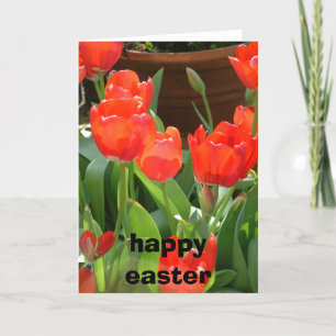 Cartes Pour Fêtes Annuelles tulipes, pâques heureux