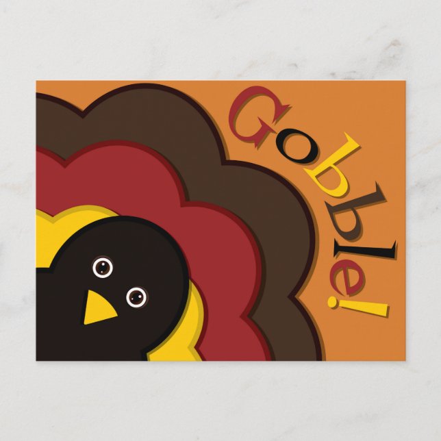 Cartes Pour Fêtes Annuelles Turc caché de Thanksgiving (Devant)