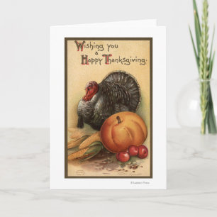 Cartes Pour Fêtes Annuelles Turkey and Produce # 1