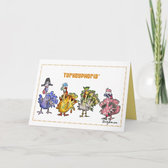 Cartes Pour Fêtes Annuelles Turkeyphoria* (Devant)